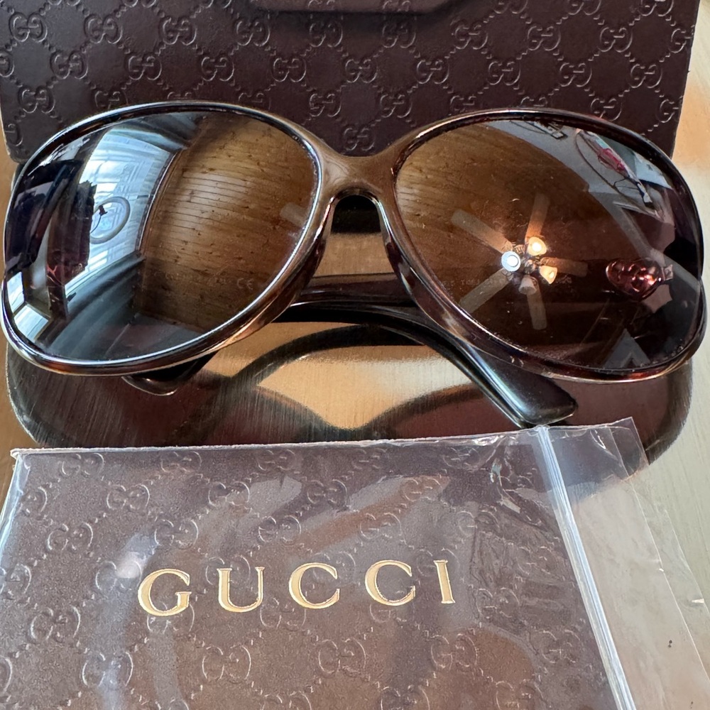 Gucci Dark Brown Sunglasses - Picture 2 of 9